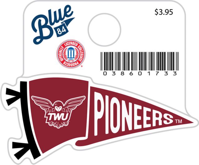 Texas Woman's University  Pioneers Mini Sticker