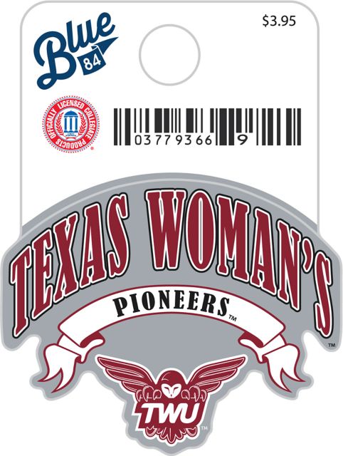 Texas Woman's University  Pioneers Mini Sticker