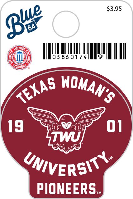 Texas Woman's University  Pioneers Mini Sticker