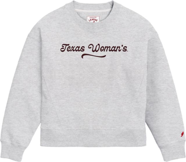 Texas Woman's University  Pioneers Women's Boxy Crewneck Sweatshirt