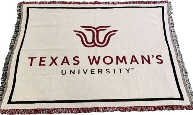 Texas Woman's University  Afghan Blanket