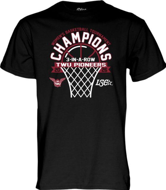 Texas Woman's University Women's Basketball 2026 3-In-A-Row LSC Tournament Champions Short Sleeve T-Shirt