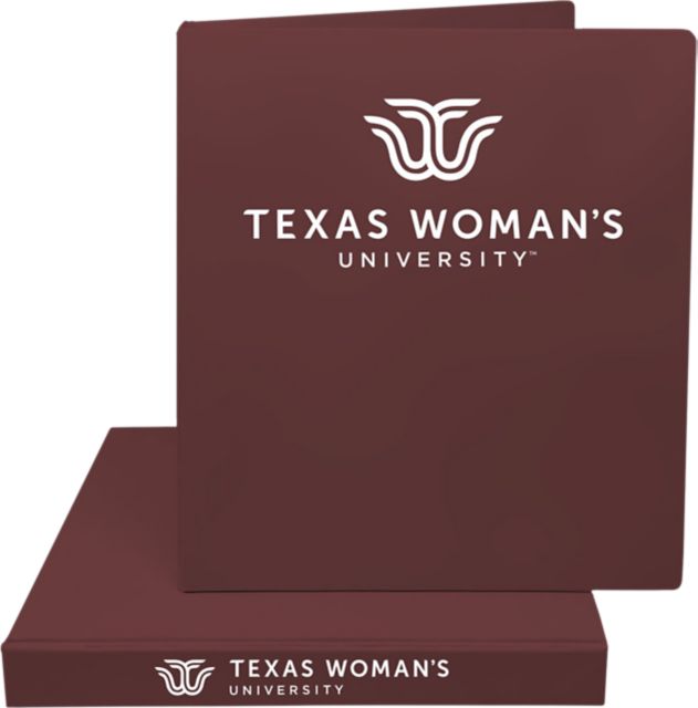 Texas Woman's University  1'' Vinyl Binder