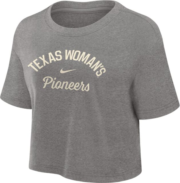 Texas Woman's University  Pioneers Women's Dri-Fit Cropped Short Sleeve T-Shirt