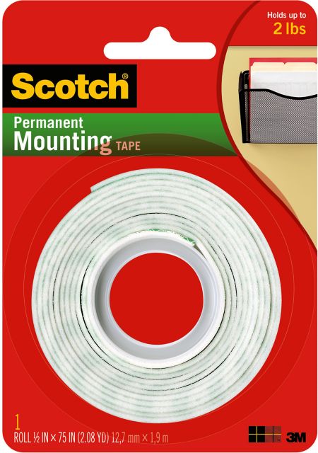 TAPE .5"x75' MOUNTING