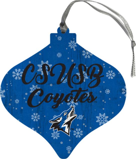 California State University San Bernardino Snow Bulb Ornament