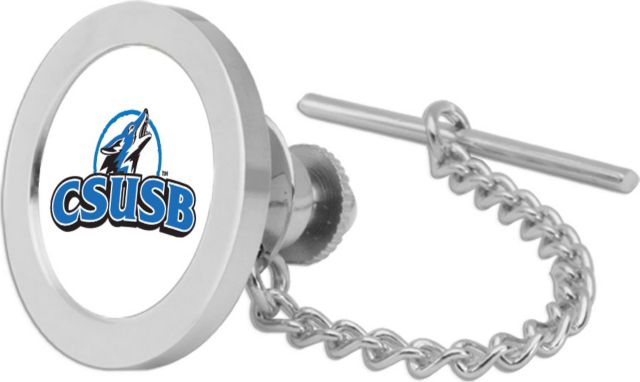 CSI Silver Tie Tack/Lapel Pin Gift Boxed With Colored Medallion - ONLINE ONLY