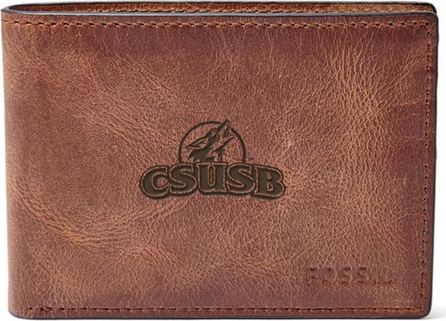 Fossil Leather Derrick Front Pocket Bifold - Brown - ONLINE ONLY