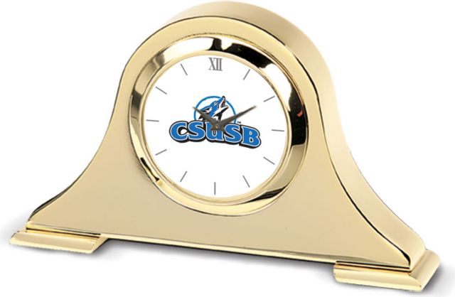CSI Gold Napoleon Desk Clock With Colored Medallion - ONLINE ONLY