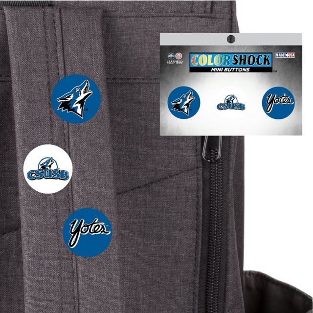 California State University San Bernardino Coyotes Mini Button - 3 Pack