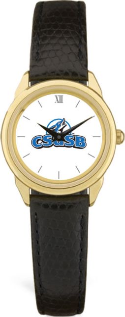 CSI Women's Black Leather Watch(Gift Boxed) With Colored Medallion - ONLINE ONLY
