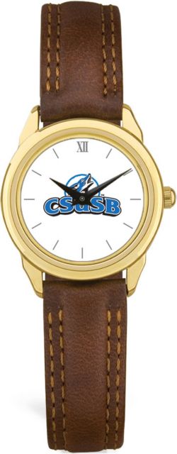 CSI Withomens Browithn Leather Withatch With Colored Medallion - ONLINE ONLY