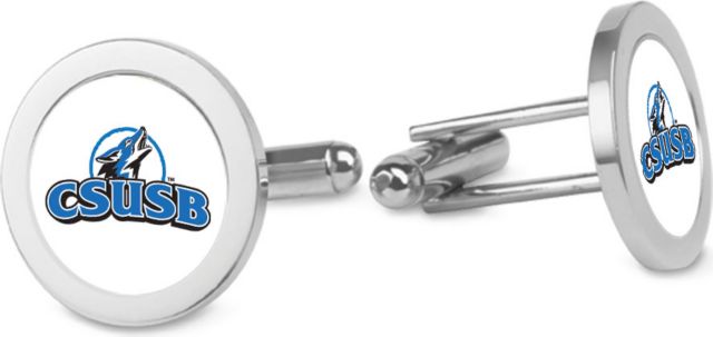 CSI Silver Cufflinks (Gift Boxed) With Colored Medallion - ONLINE ONLY