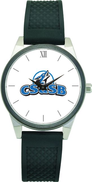 CSI Women's Wristwatch (Gift Boxed) With Black Silicone Strap And Color Medallion. - ONLINE ONLY