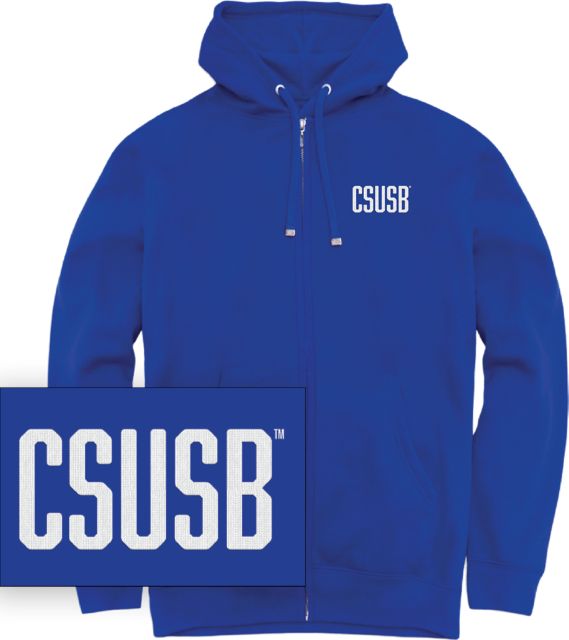 California State University San Bernardino Chainstitch Full Zip Hooded Sweatshirt