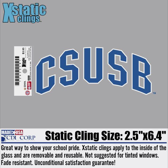 California State University San Bernardino Cling Decal
