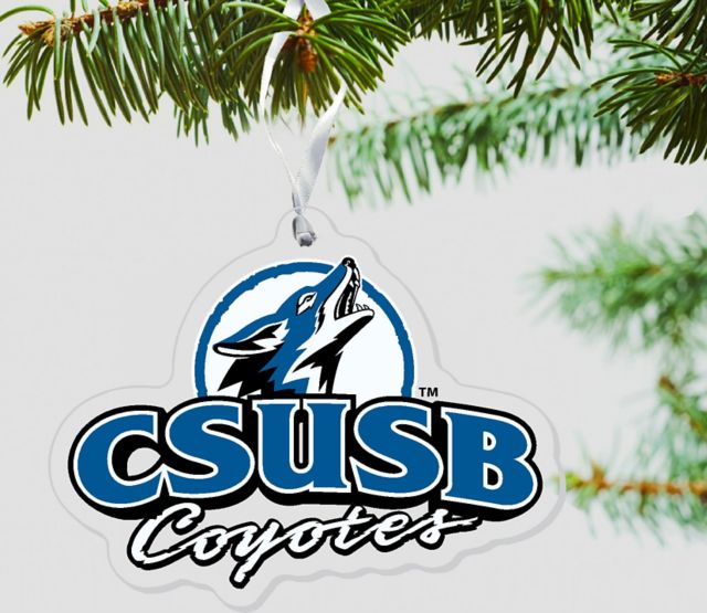 California State University San Bernardino 3'' x 4'' Etched Plexiglass Ornament