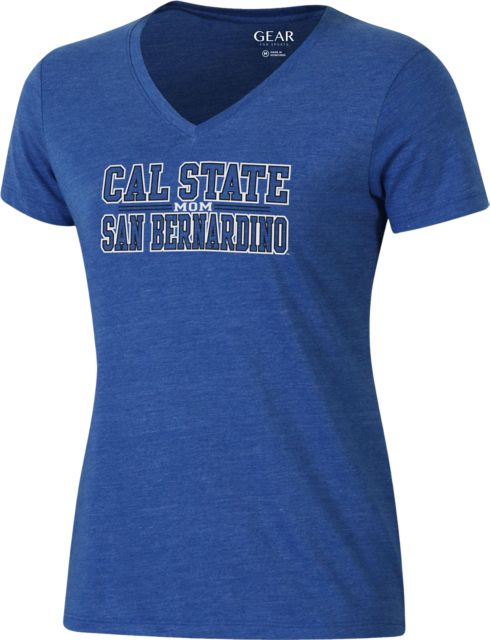 California State University San Bernardino Mom Women's V-Neck Short Sleeve T-Shirt