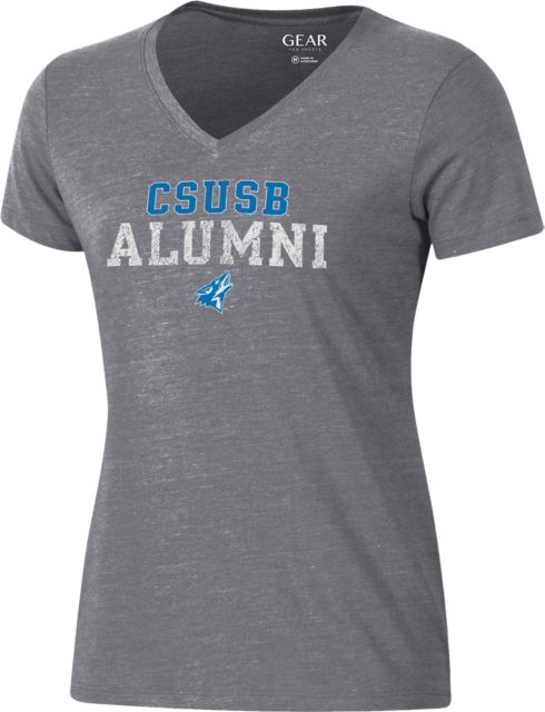 California State University San Bernardino Alumni Women's Triblend V-Neck Short Sleeve T-Shirt