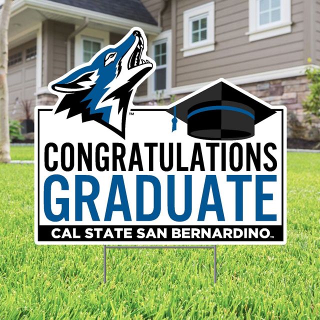 California State University San Bernardino Grad 22 x 19 Lawn Sign