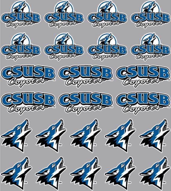 California State University San Bernardino Coyotes Sticker Sheet