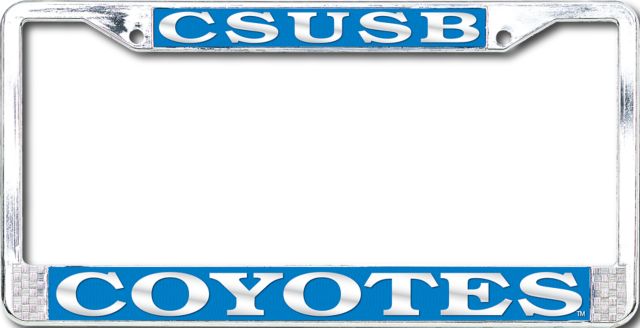 California State University San Bernardino Coyotes Polished License Plate Frame