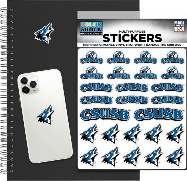 California State University San Bernardino 7.5'' x 7.5'' Sticker Sheet
