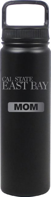 24 oz Matte Black Stainless Steel Water Bottle Mom