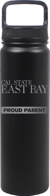 24 oz Matte Black Stainless Steel Water Bottle Proud Parent