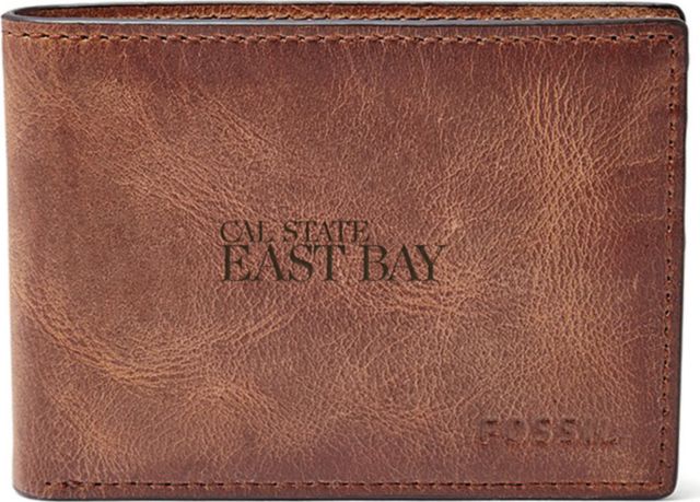 Fossil Leather Derrick Front Pocket Bifold - Brown - ONLINE ONLY