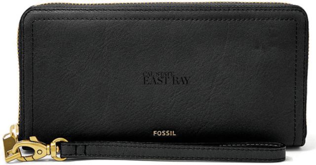 Fossil Leather Logan RFID Zip Around Clutch - Black - ONLINE ONLY