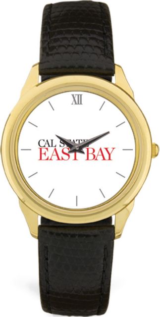 CSI Men's Black Leather  Wristwatch  (Gift Boxed) With Colored Medallion - ONLINE ONLY