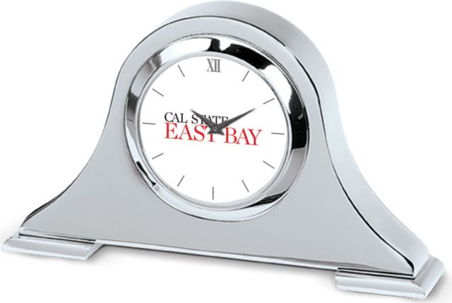 CSI Silver Napoleon Desk Clock With Colored Medallion - ONLINE ONLY