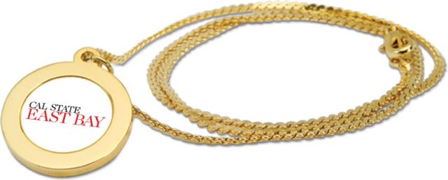 CSI Gold Pendant Necklace With Colored Medallian - ONLINE ONLY