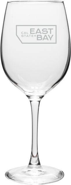 California State University East Bay 16 oz. Wine Glass