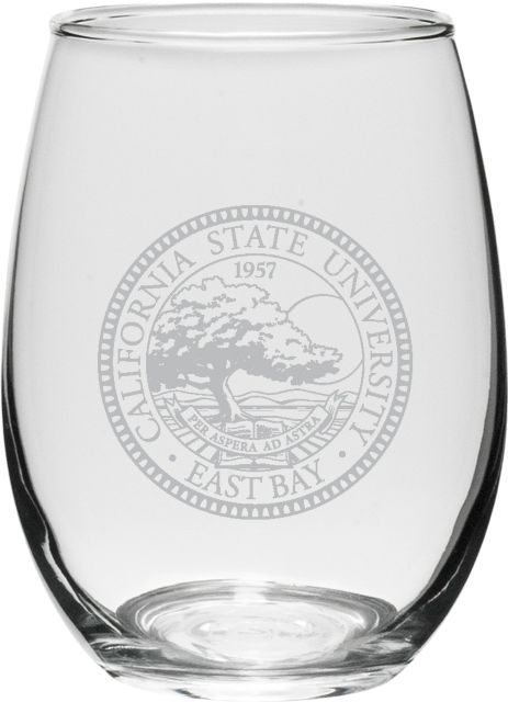 California State University East Bay 21 oz. Stemless Wine Glass