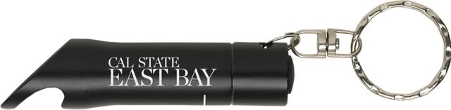 California State University East Bay Keychain with Bottle Opener Flashlite