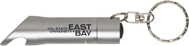 California State University East Bay Keychain with Bottle Opener Flashlite