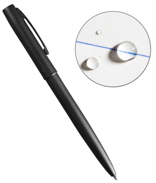 Black Metal Clicker Pen-Blue Ink