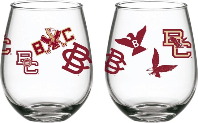 Boston College 15 oz. Stemless Wine Glass