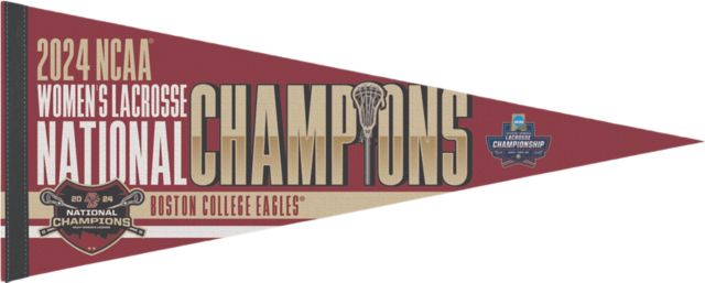 Boston College Women's Lacrosse 2024 National Champions 12 x 30 Premium Pennant