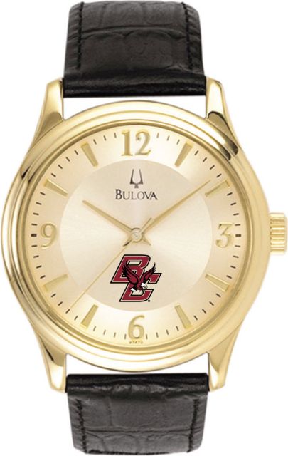 Bulova Men's Gold and Leather Watch - ONLINE ONLY