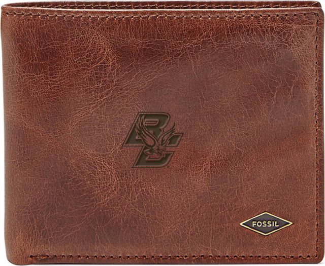 Fossil Leather Ryan RFID Flip ID Bifold - Dark Brown - ONLINE ONLY