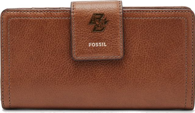 Fossil Leather Logan RFID Tab Clutch - Brown - ONLINE ONLY