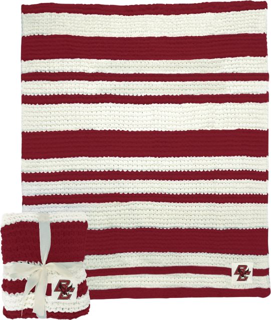 Boston College Cable Knit Throw 50x60