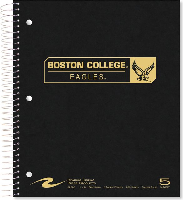 Boston College 5 Subject Notebook