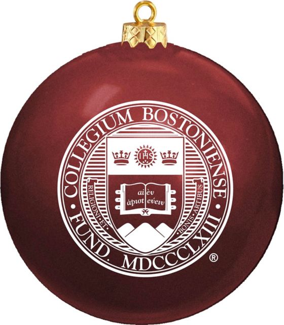 Boston College Round Shatterproof Ornament