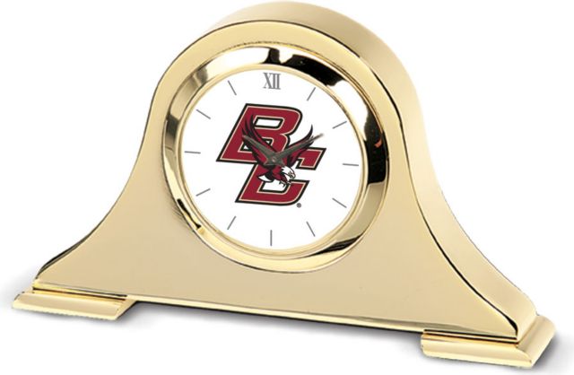CSI Gold Napoleon Desk Clock With Colored Medallion - ONLINE ONLY