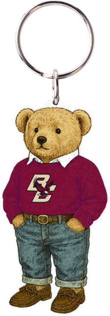 Boston College Teddy Bear Keychain