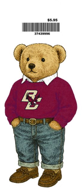 Boston College Teddy Bear Vinyl Sticker